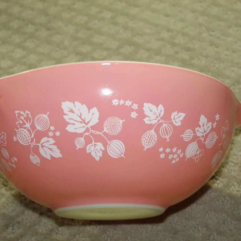 Pyrex Pink Gooseberry Cinderella Mixing Nesting Bowl 4 Qt #444 Vtg - Near Mint